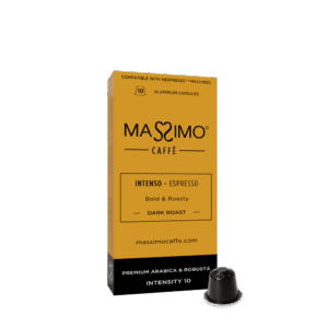 Intenso<br>Arabica & Robusta - Dark Roast - Aluminium capsules<br><br><p style="color: #ffffff !important; font-size: 16px; font-family: 'Roboto', sans-serif; font-weight: 400; text-transform: none;">Bold and Roasty.</p>