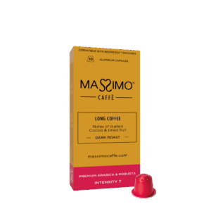 Lungo<br>Arabica & Robusta - Medium Roast - Aluminium capsules<br><br><p style="color: #ffffff !important; font-size: 16px; font-family: 'Roboto', sans-serif; font-weight: 400; text-transform: none;">Notes of dusted Cocoa & Dried fruit</p>