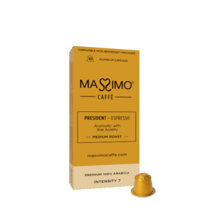 President<br>100% Arabica - Medium Roast - Aluminium Capsules<br><br><p style="font-size: 16px; font-family: 'Roboto', sans-serif; font-weight: 400; text-transform: none;">Aromatic with fine Acidity.</p>