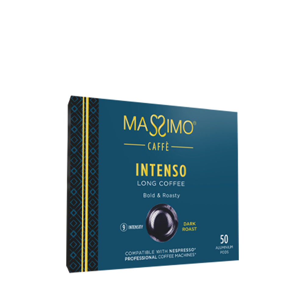 Espresso Intenso<br>Arabica & Robusta - Dark Roast - Aluminium coffee pods<br><br><p style="font-size: 16px; font-family: 'Roboto', sans-serif; font-weight: 400; text-transform: none;">Bold & Roasty</p>