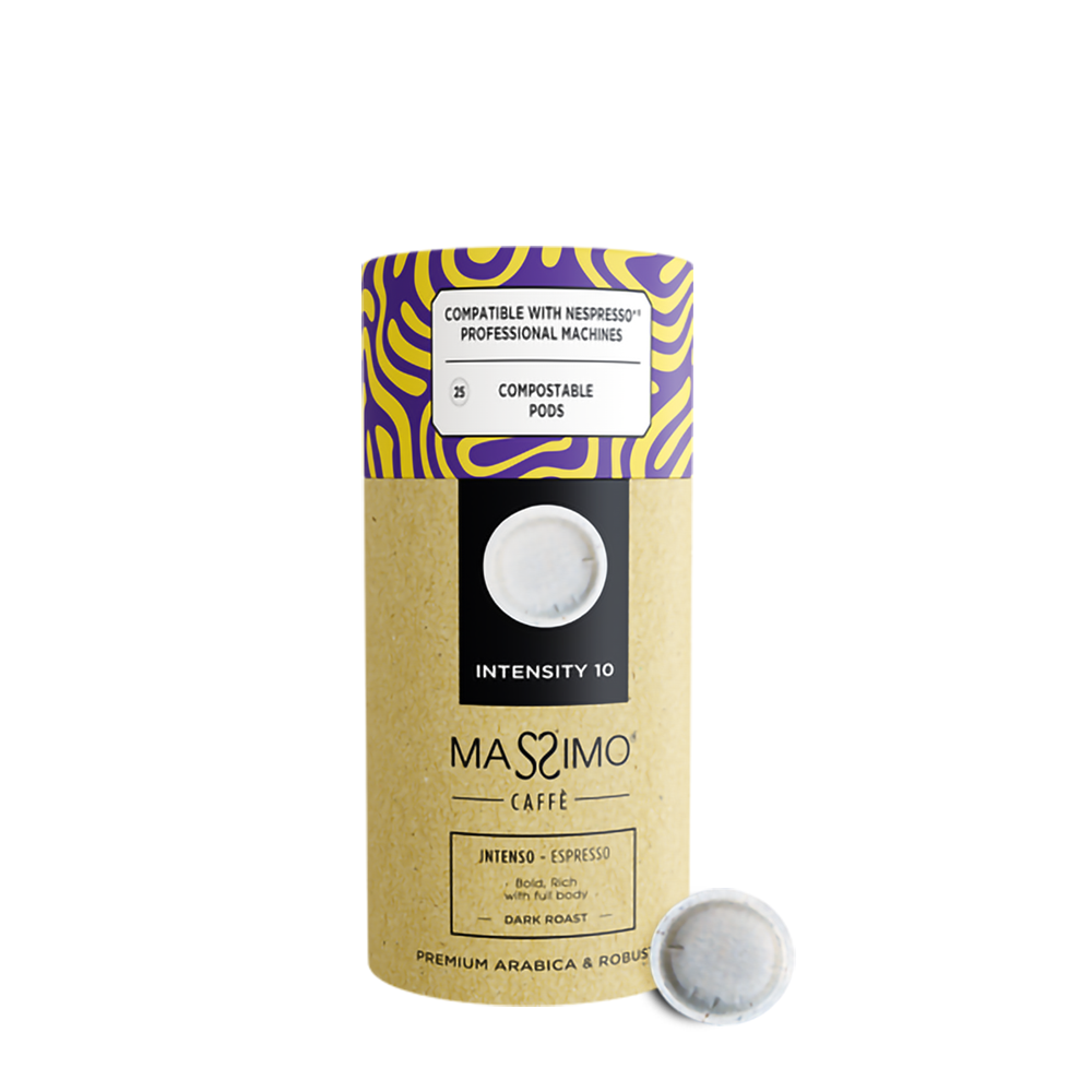 Espresso intenso<br>Premium Arabica & Robusta <BR>Sustainable PODS<br><p style="color: #ffffff !important; font-size: 16px; font-family: 'Roboto', sans-serif; font-weight: 400; text-transform: none;">Bold, Rich with full Body.</p>