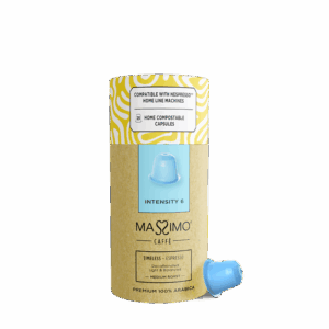 Timeless (Decaf.)<br>premium 100% Arabica<BR><BR>Home Compostable capsules <br><br><p style="color: #ffffff !important; font-size: 16px; font-family: 'Roboto', sans-serif; font-weight: 400; text-transform: none;">Light & well Balanced</p>